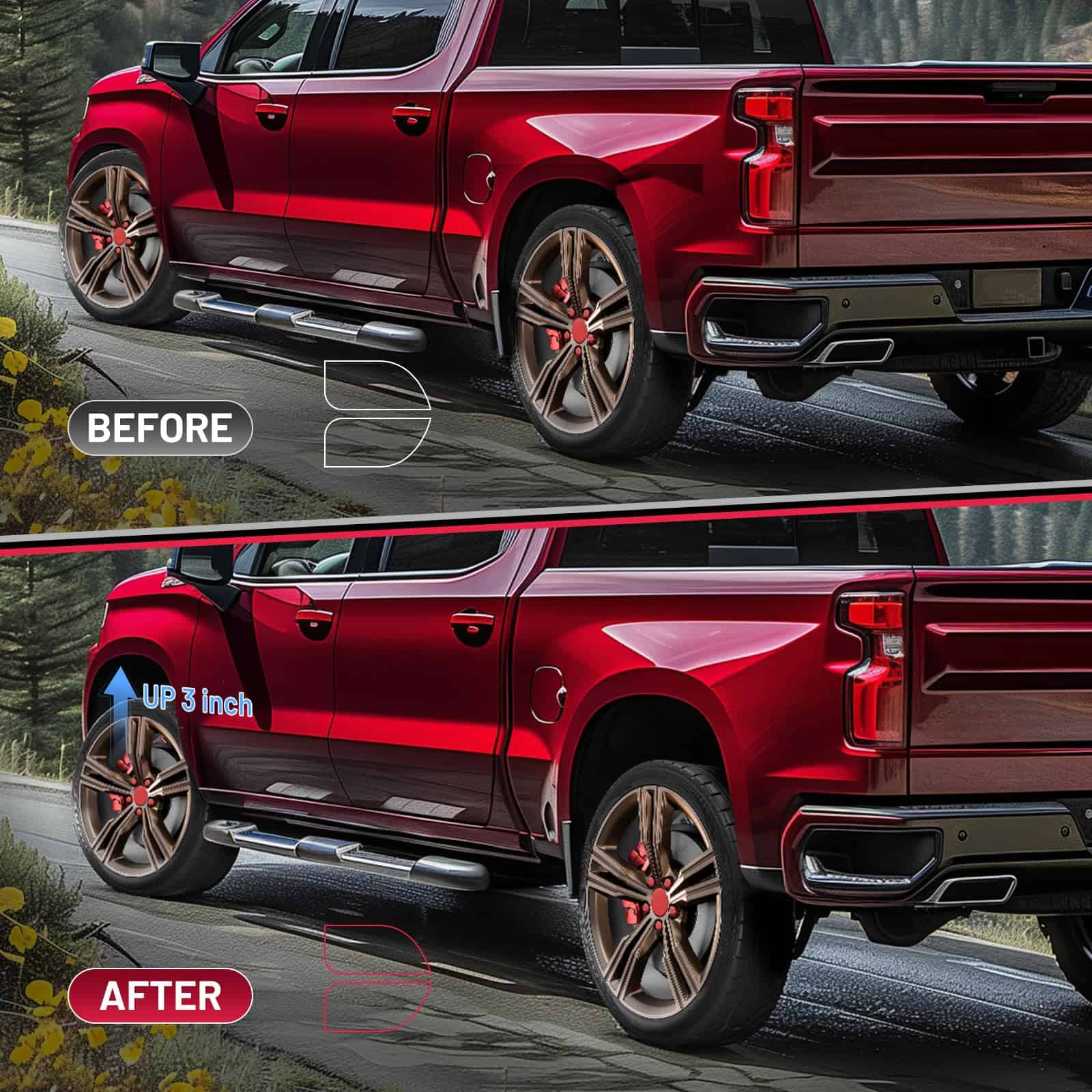 Kit de elevación delantera de 3'' BDFHYK Compatible con - Imagen 7