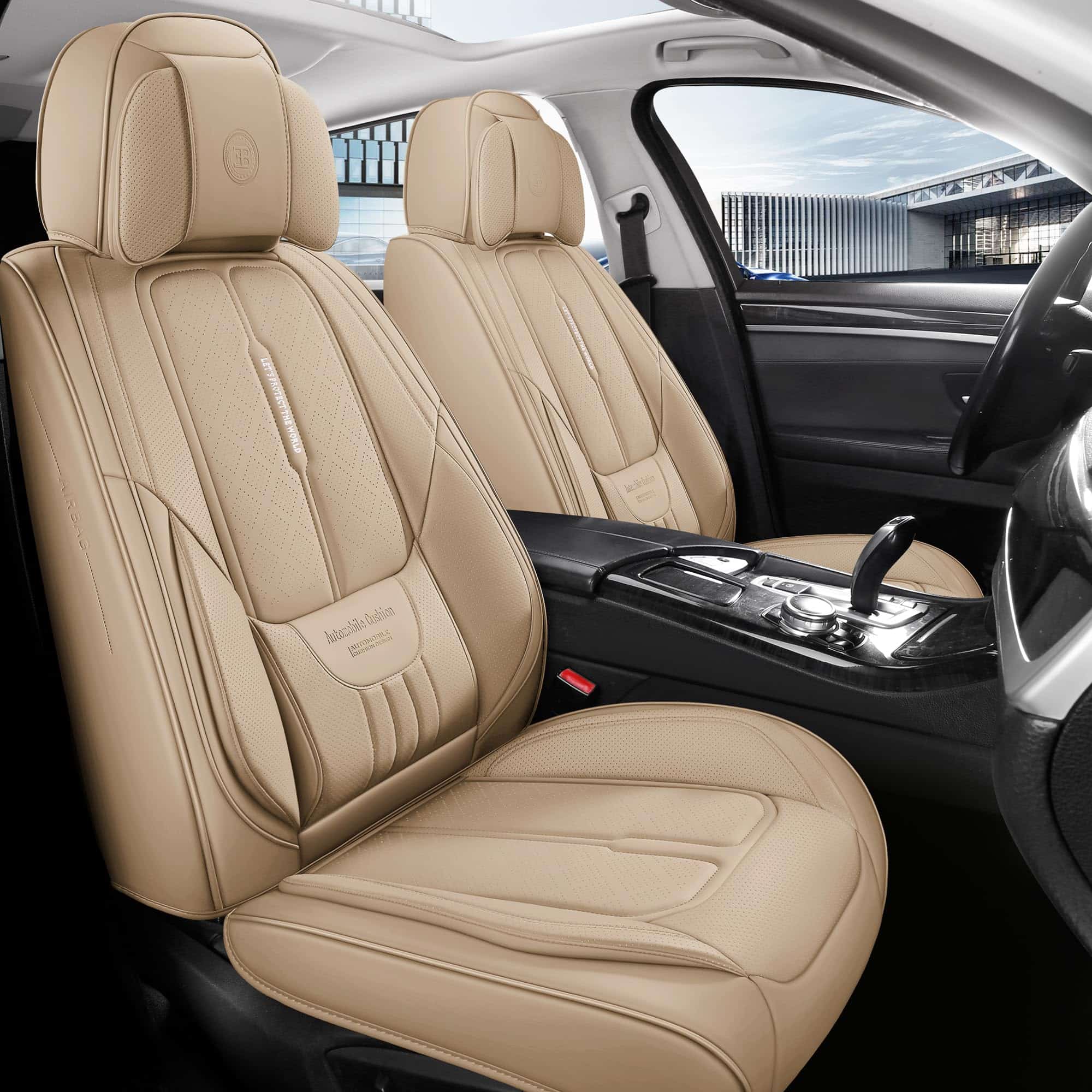 Fundas de asiento de cuero NS YOLO Universal Fit de - Imagen 8