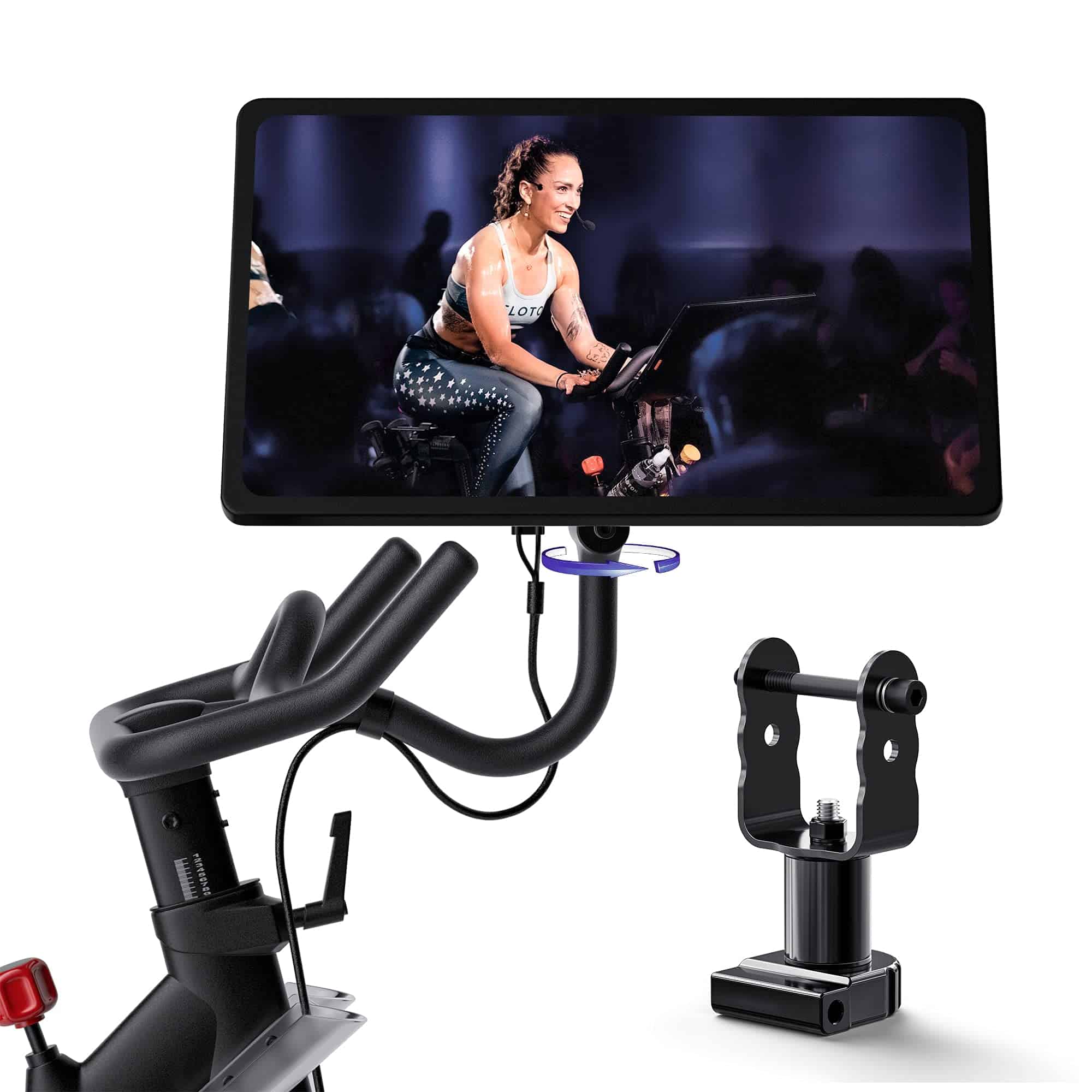Soporte giratorio de pantalla COOLWUFAN para Peloton,