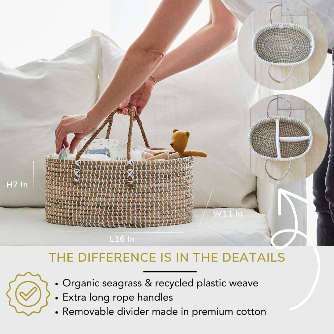 Organizador de pañales de lujo Bebe Bask Premium - Hecho a - Imagen 4