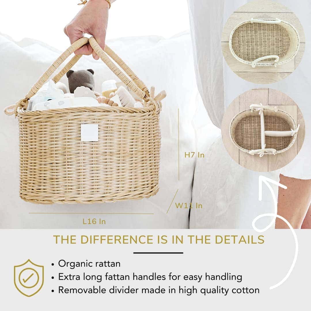 Organizador de Pañales para Bebés BEBE BASK Premium - Cesta - Imagen 4