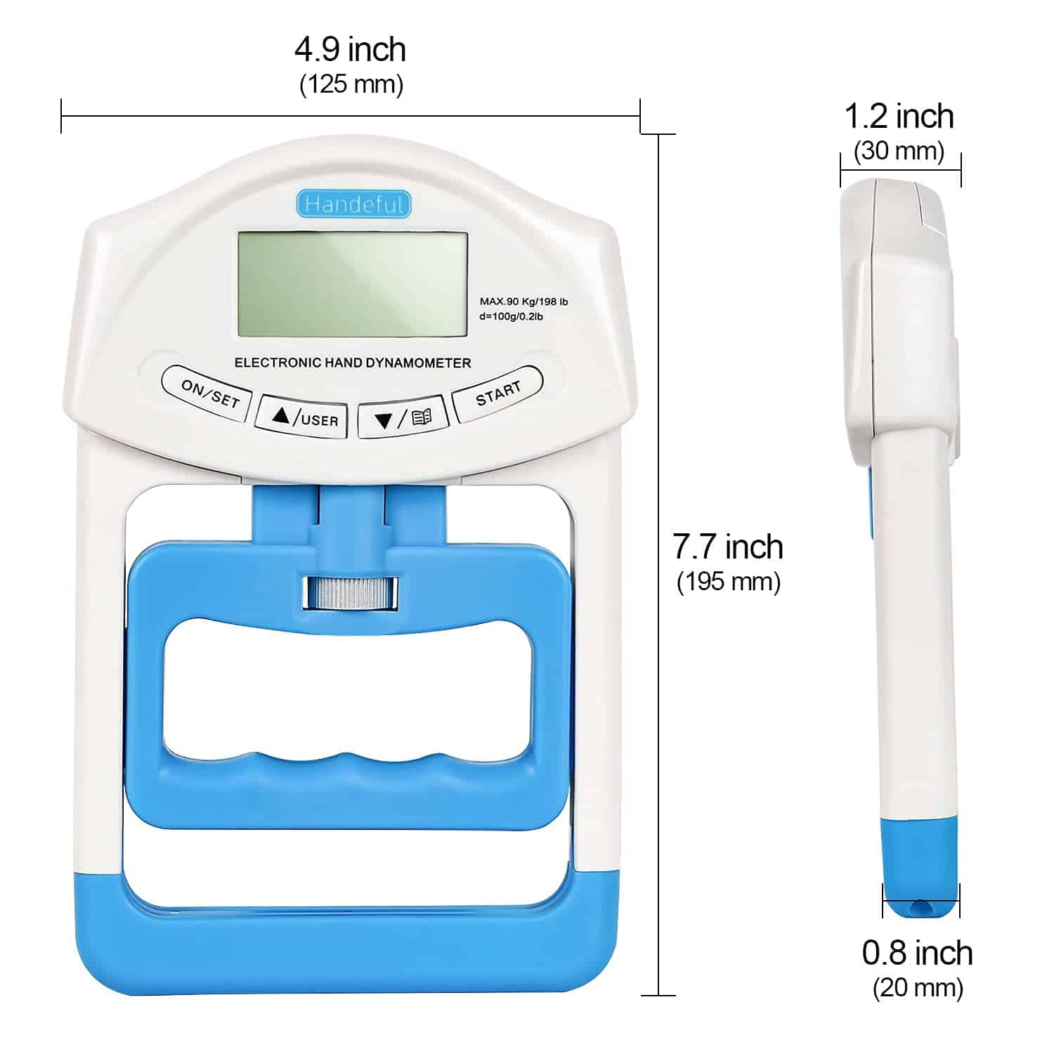 Probador y entrenador de fuerza de agarre - Dinamómetro - Imagen 7