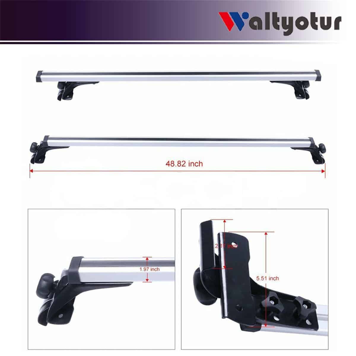 Rack Portaequipajes de Carga de Aluminio Waltyotur con 3 - Imagen 4