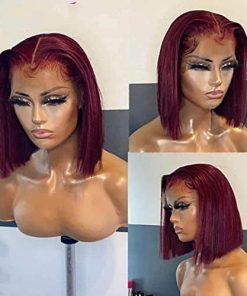Peluca Corta de Encaje Frontal de Cabello Fushen Pelo