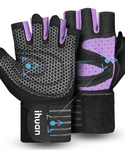 Guantes de entrenamiento para gimnasio con -Morado