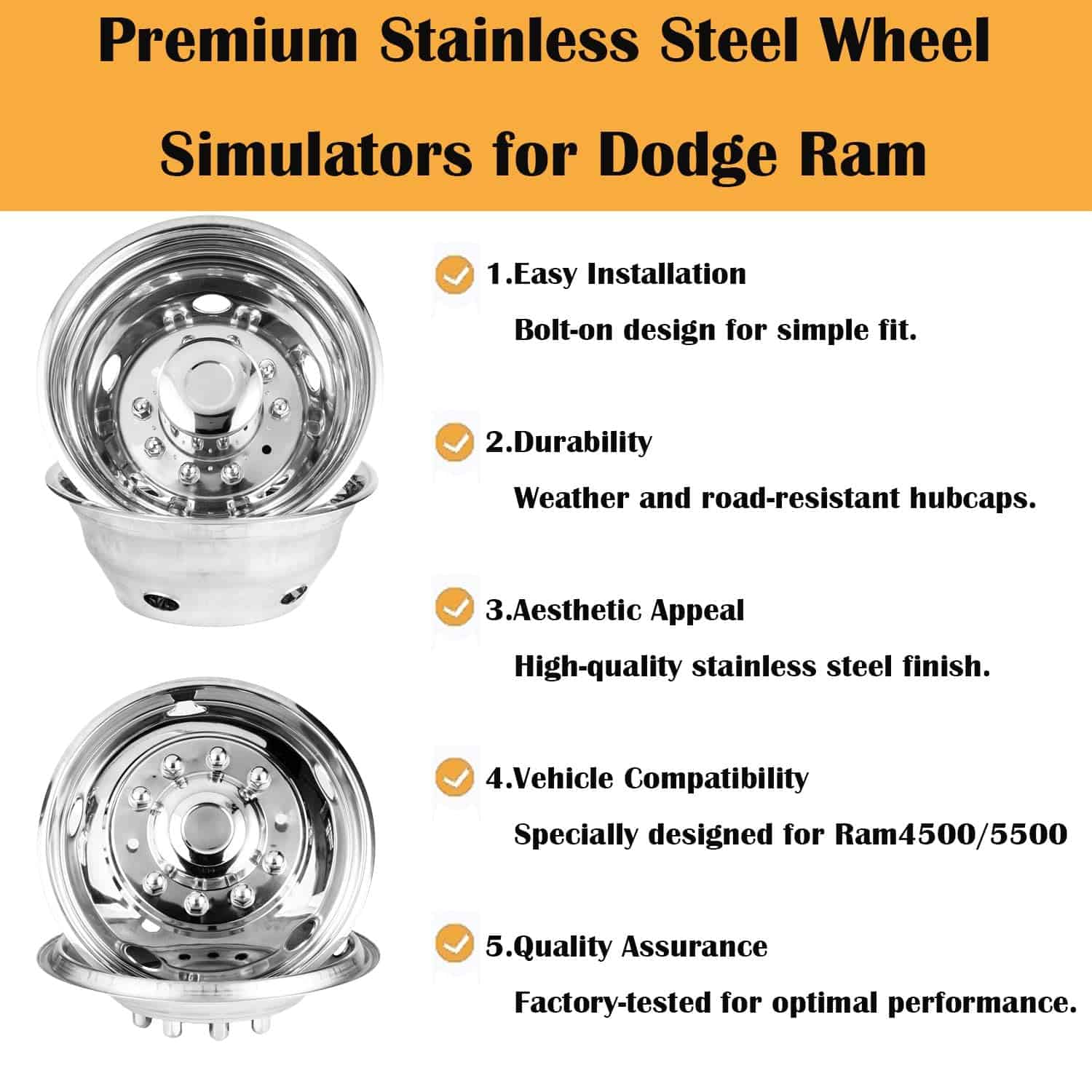 VICOJETOR Juego de simuladores de rueda doble de acero - Imagen 4