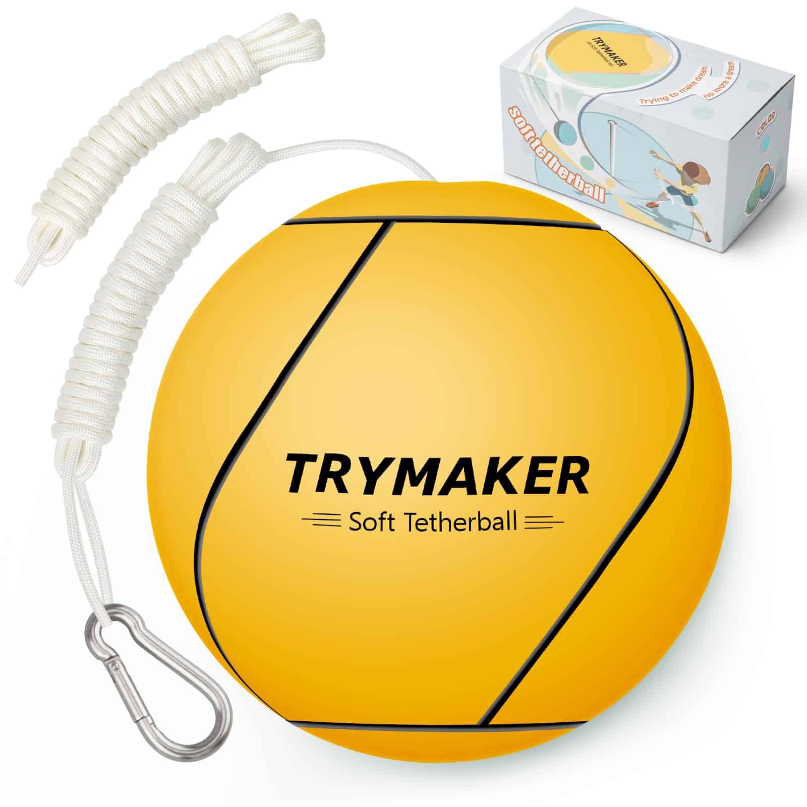 Juego de Tetherball Trymaker, Pelota y Cuerda de Tether,