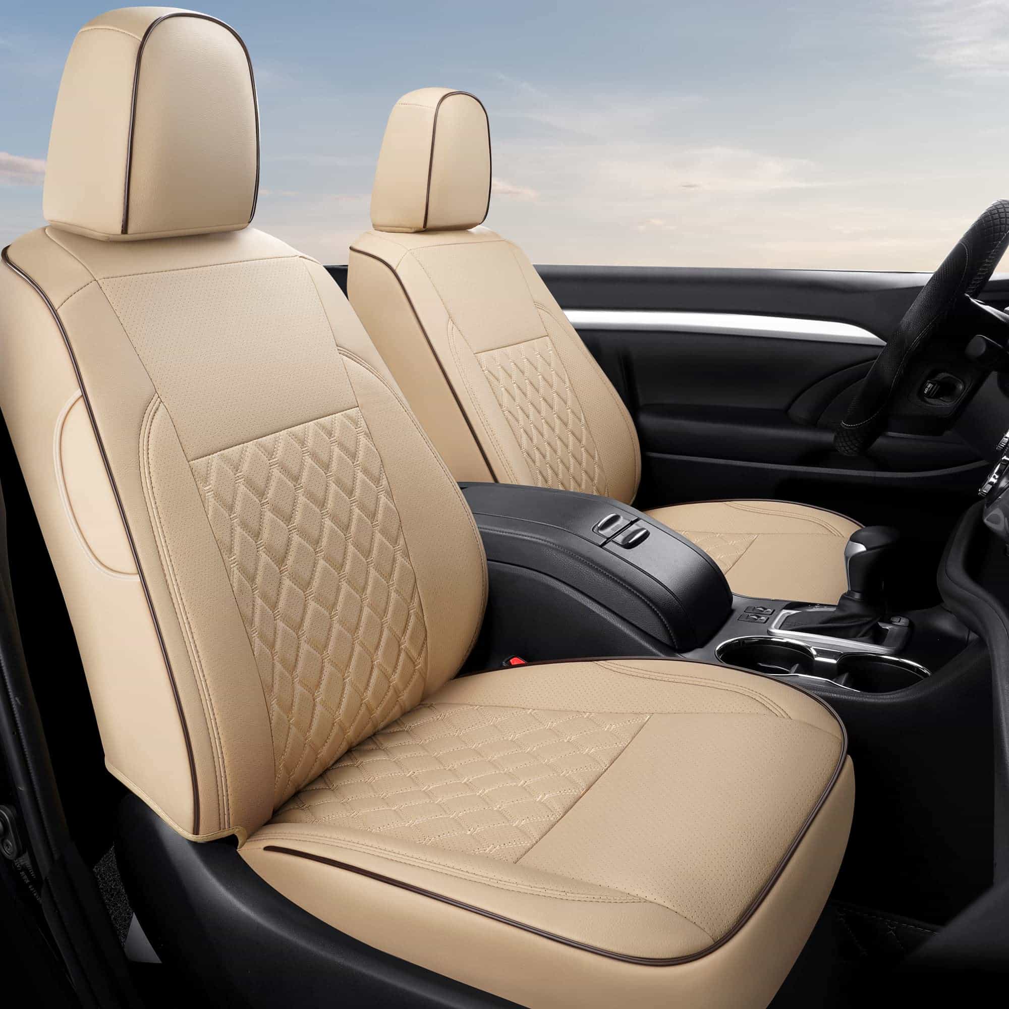 Fundas de Asiento de Coche Personalizadas -Beige