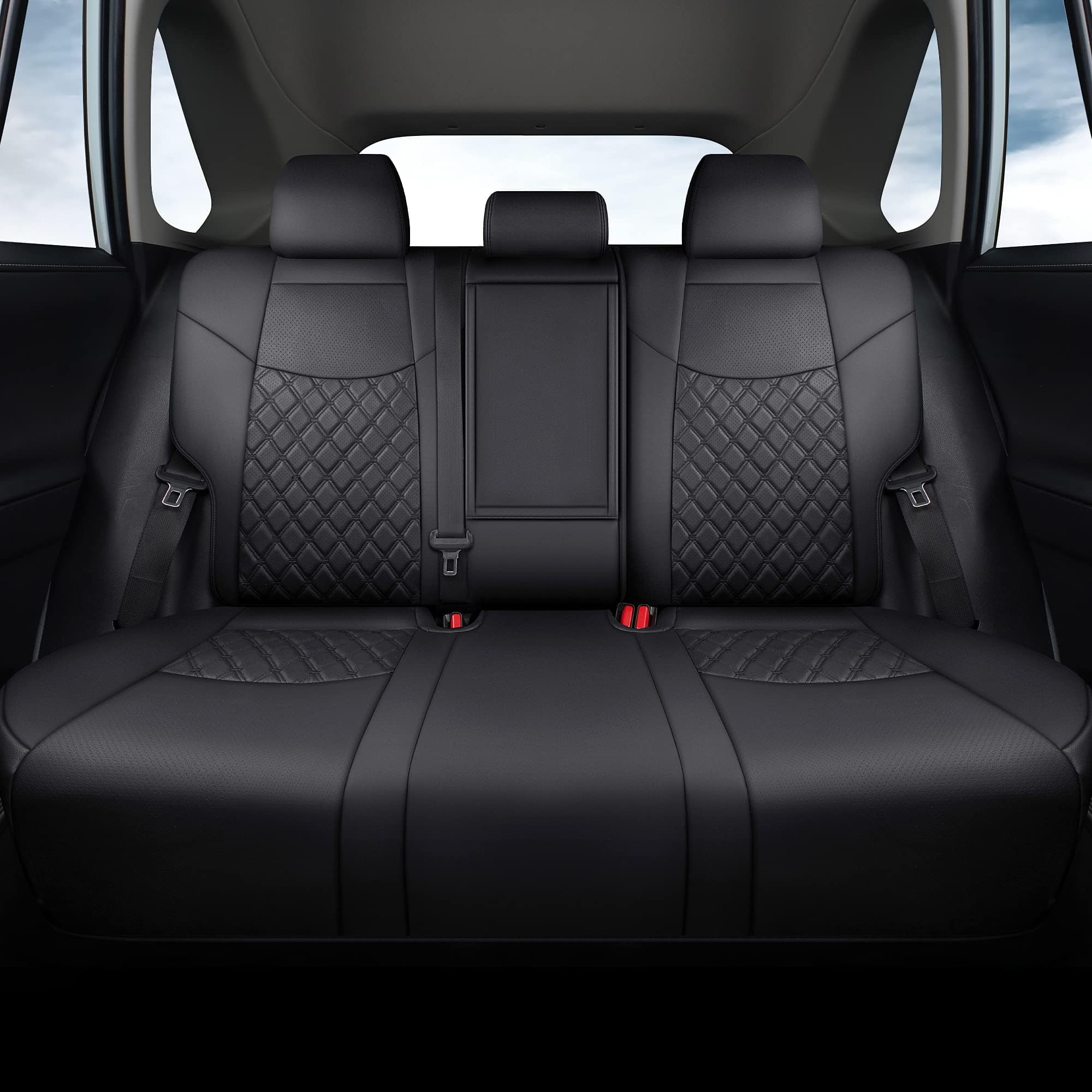 Cubiertas de asiento de coche de cuero PU GIANT PANDA juego - Imagen 8