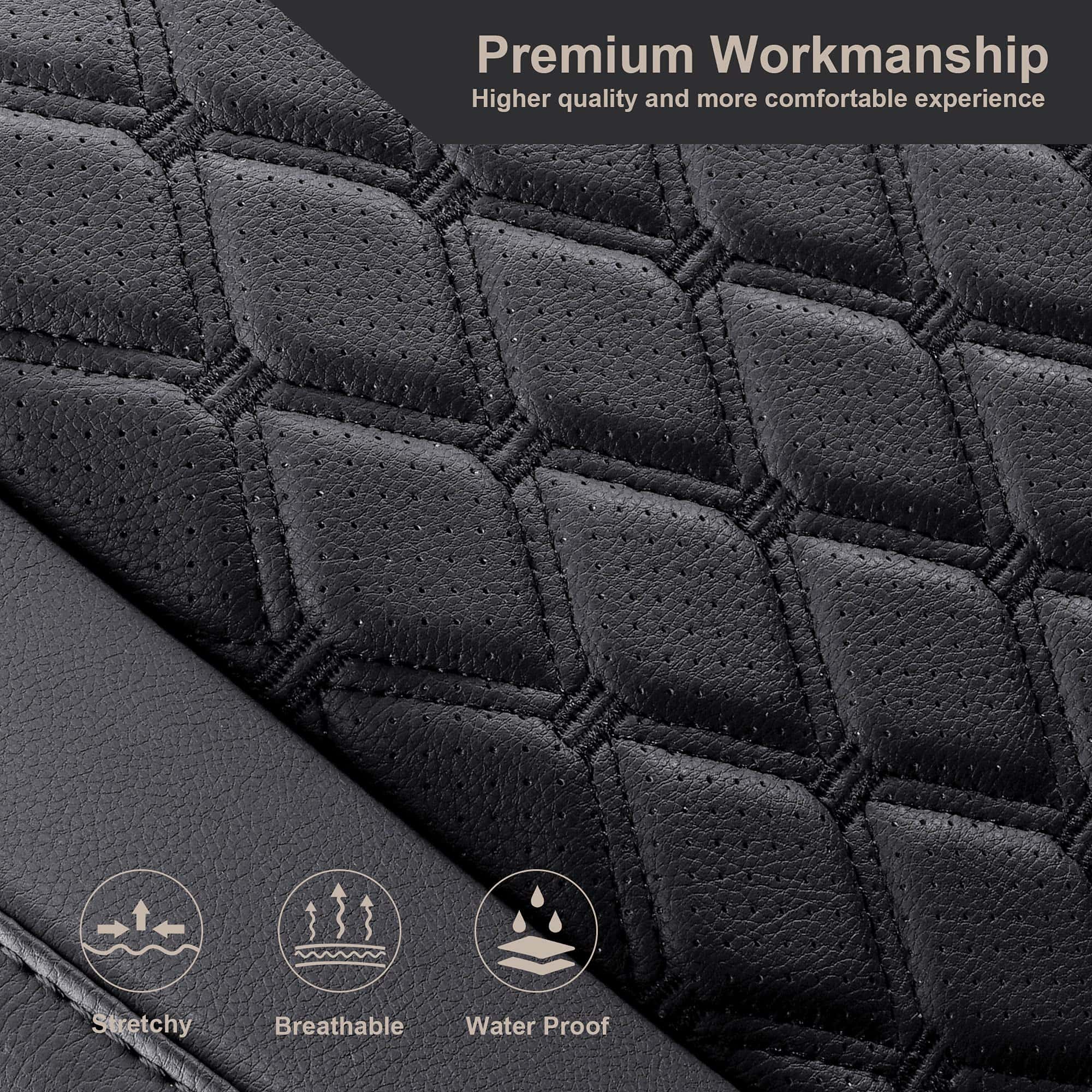 Cubiertas de asiento de coche de cuero PU GIANT PANDA juego - Imagen 7