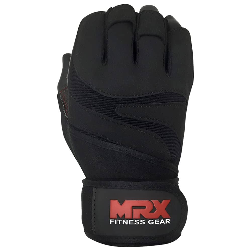 Guantes de levantamiento de pesas MRX para -Negro completo - Imagen 7
