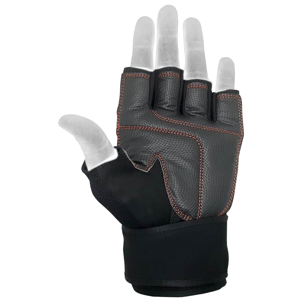 Guantes de levantamiento de pesas MRX para -Negro completo - Imagen 6