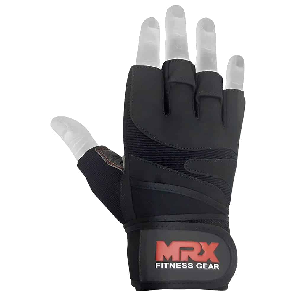 Guantes de levantamiento de pesas MRX para -Negro completo - Imagen 5