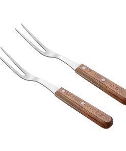Espátula y tenedor para carne de acero inoxidable con mango