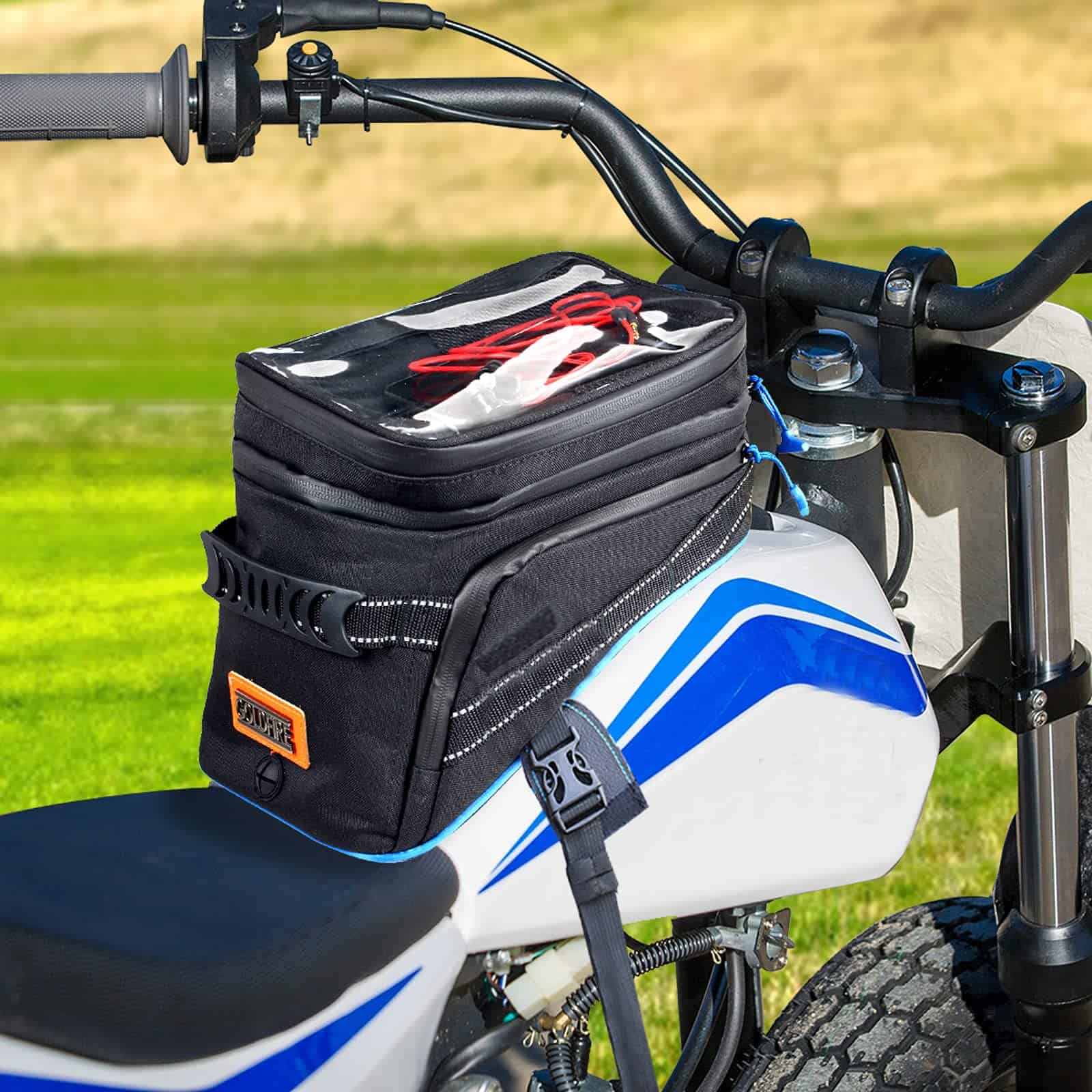 Bolsa de tanque de motocicleta Goldfire expandible ADV Gas