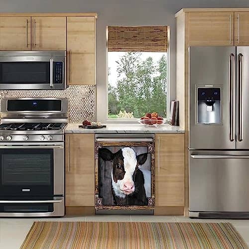 Cubierta de Lavavajillas Magnética de Vaca Divertida, Marco - Imagen 3