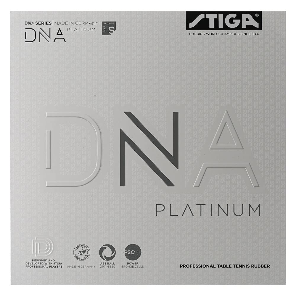 STIGA Goma de Tenis de Mesa DNA Platinum S, 2.3 con Agarre