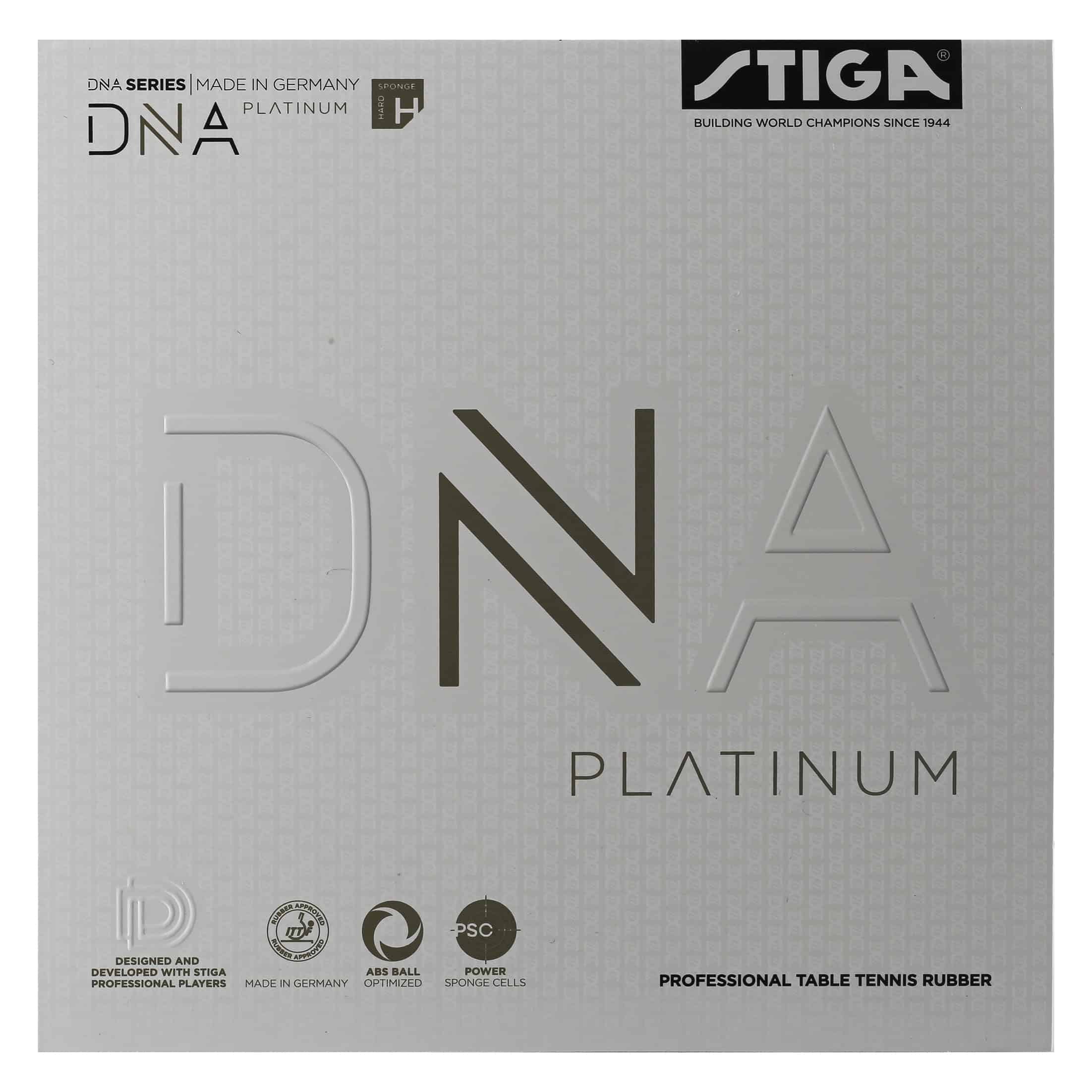 STIGA Goma de Tenis de Mesa DNA Platinum H, -Negro