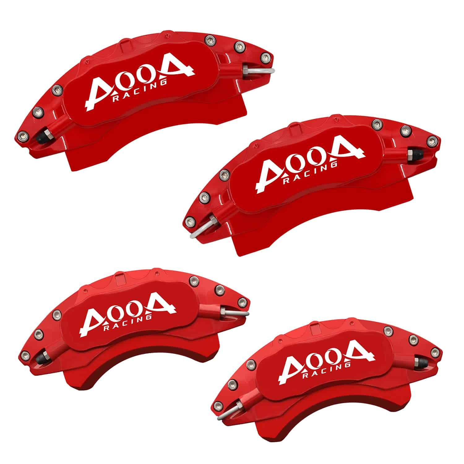 Cubierta de pinza de freno roja de aluminio -Rojo