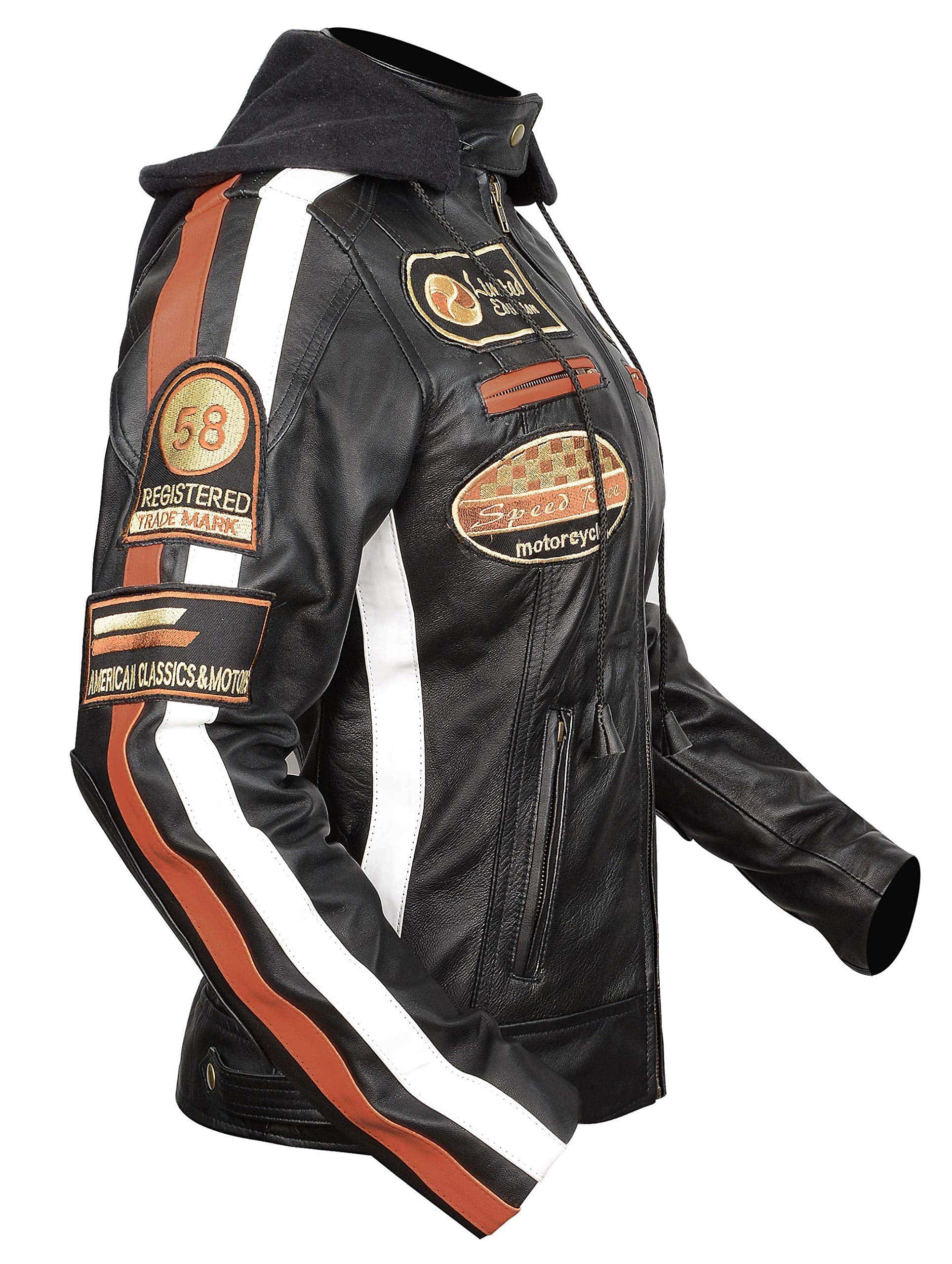 Chaqueta de Cuero Acolchada con Armadura Desmontable y - Imagen 5