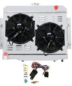 Radiador de Aluminio de 4 Filas con Ventilador de 10" con