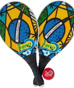 Juego de Palas de Frescobol de Fibra de Vidrio con Bandera