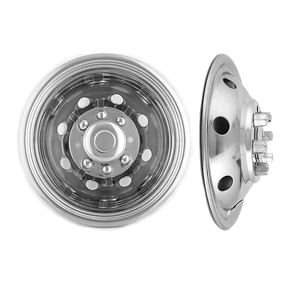 Kucaruce 4pcs 16" Polished Stainless Steel Dually Wheel - Imagen 5