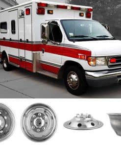 Kucaruce 4pcs 16" Polished Stainless Steel Dually Wheel