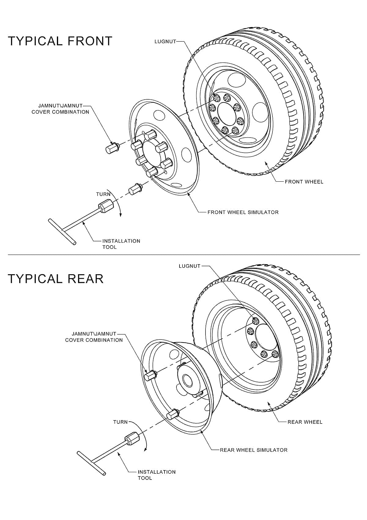 Kucaruce 4pcs 16" Polished Stainless Steel Dually Wheel - Imagen 7