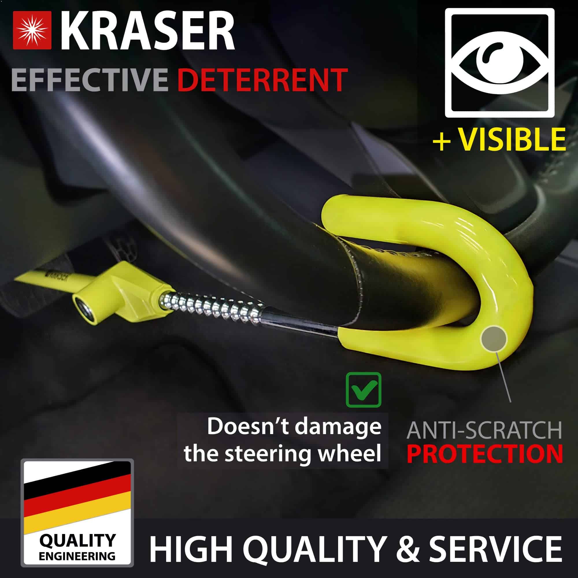 Bloqueo de Pedal de Freno del Volante KRASER KR835, - Imagen 5