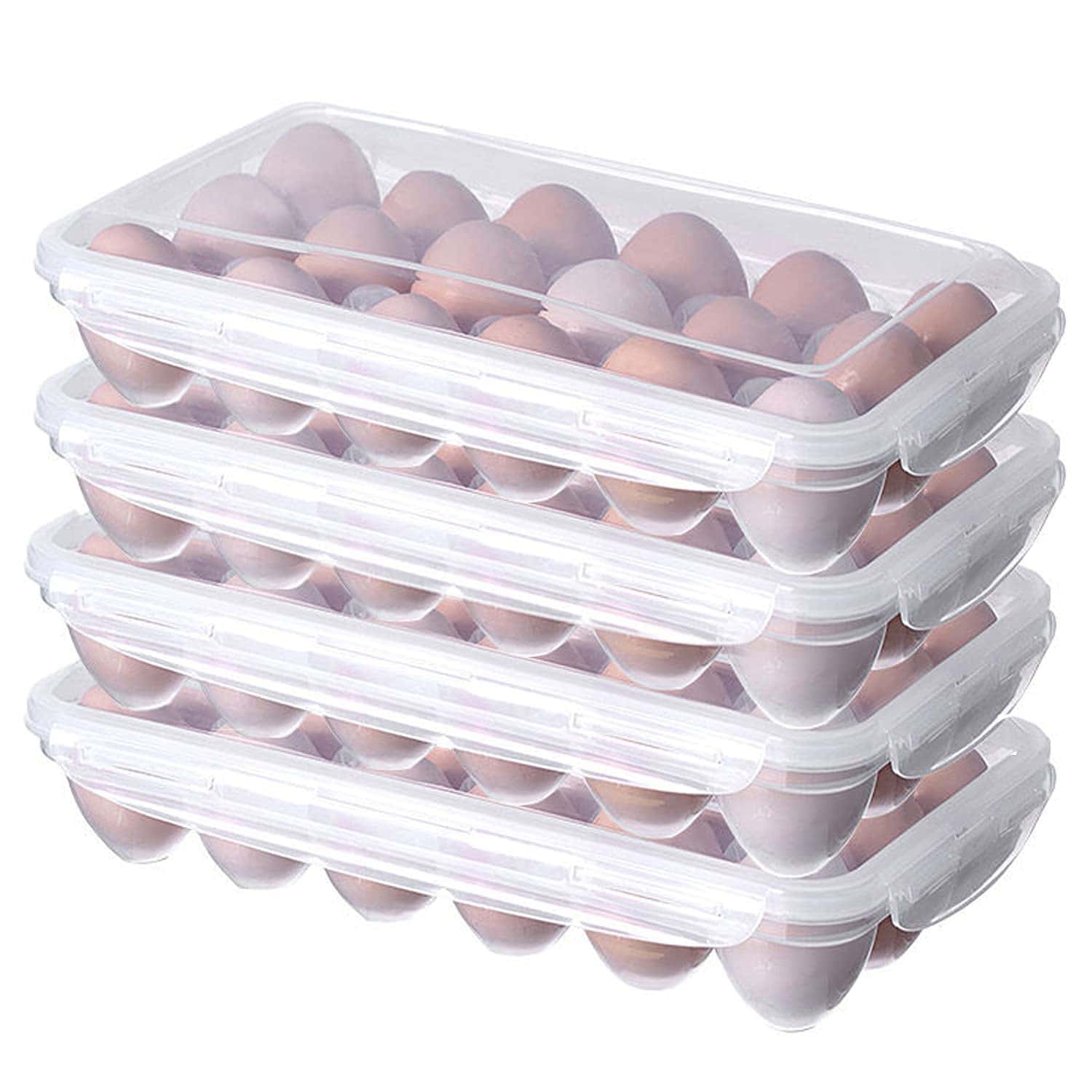 XBY-US 4 Pack Cubiertos Sostenedores de Huevos, Porta
