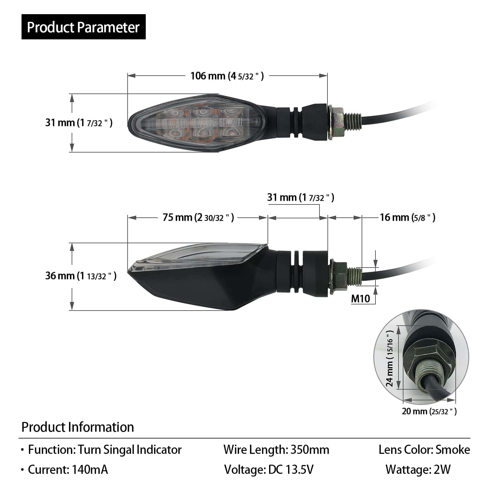 MFC PRO Luz de Giro Universal LED para Kawasaki Ninja 650 - Imagen 3