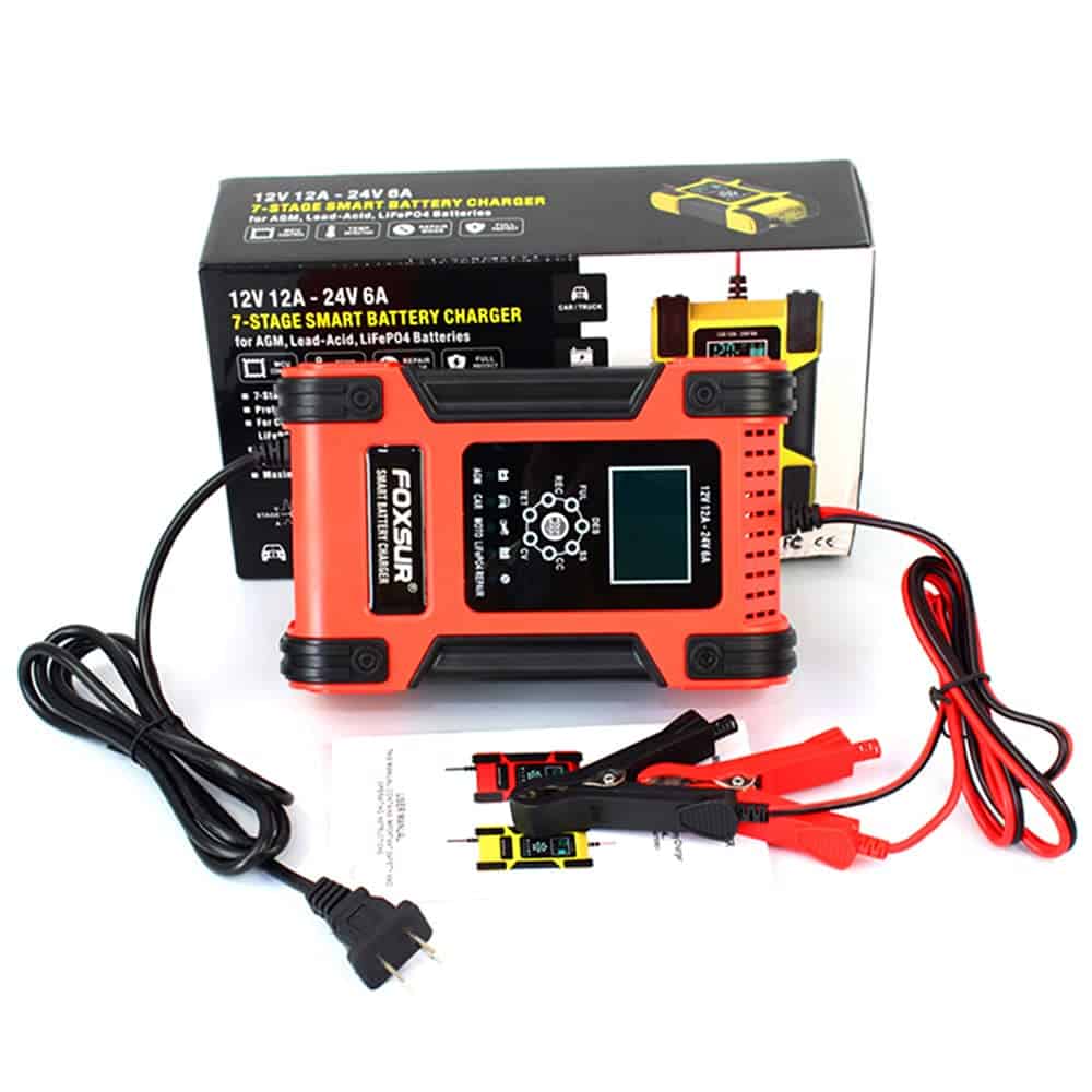 Cargador/Mantenedor de Batería de Coche FOXSUR 12V/24V - Imagen 8
