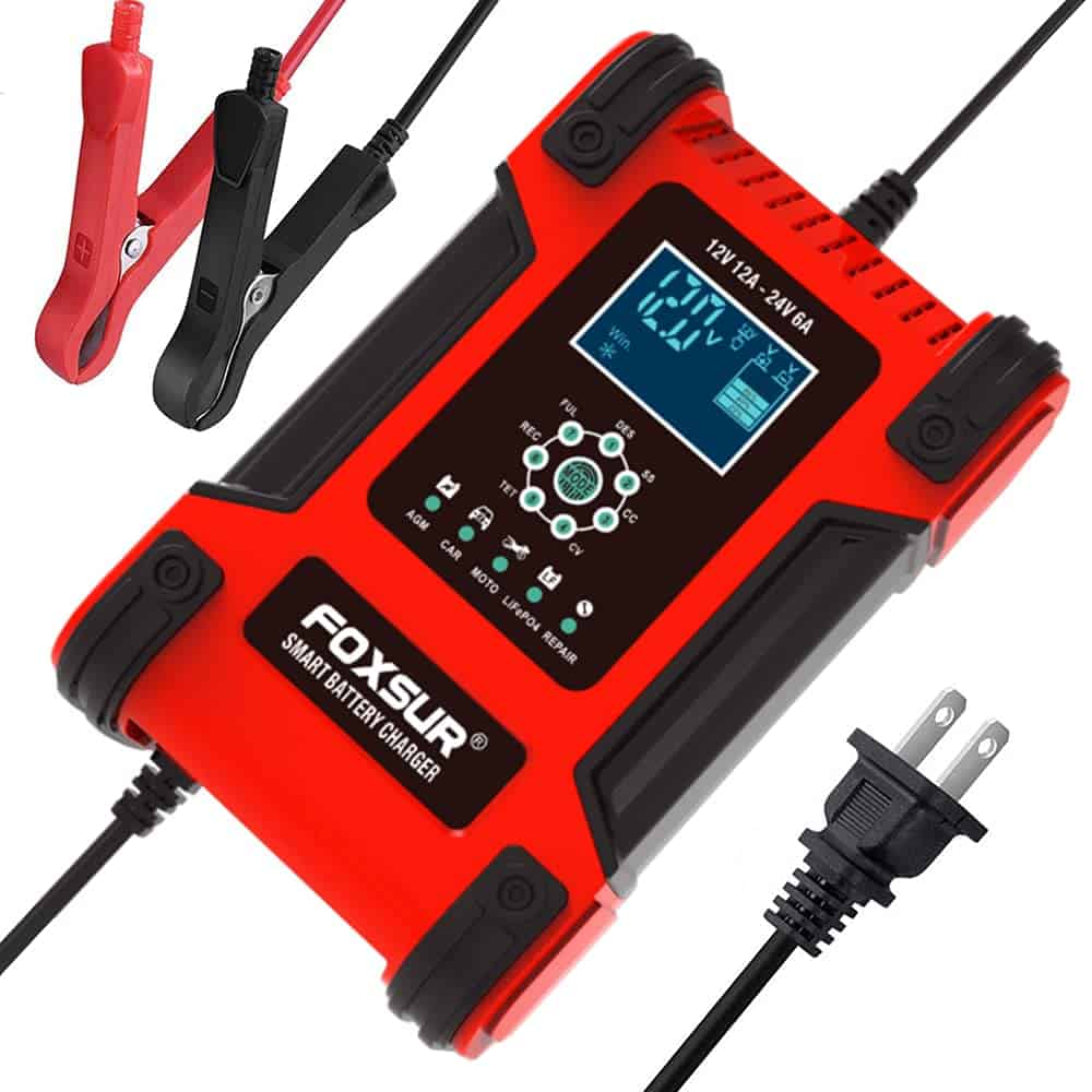Cargador/Mantenedor de Batería de Coche FOXSUR 12V/24V