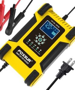 Cargador de Batería para Automóvil Foxsur de 12 Amperios y