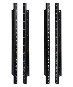 Sound Town 4-Pack 10U Steel Rack Rails, with Black Powder