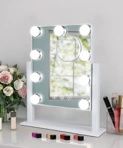 Espejo de tocador con luces Depuley, aumento de 10X Espejo