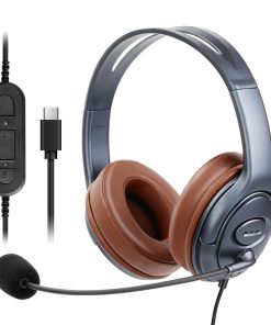 Audífonos con cancelación de ruido USB-C sobre la oreja con