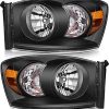 Conjunto de Faros Delanteros LBRST para Dodge para Ram 1500