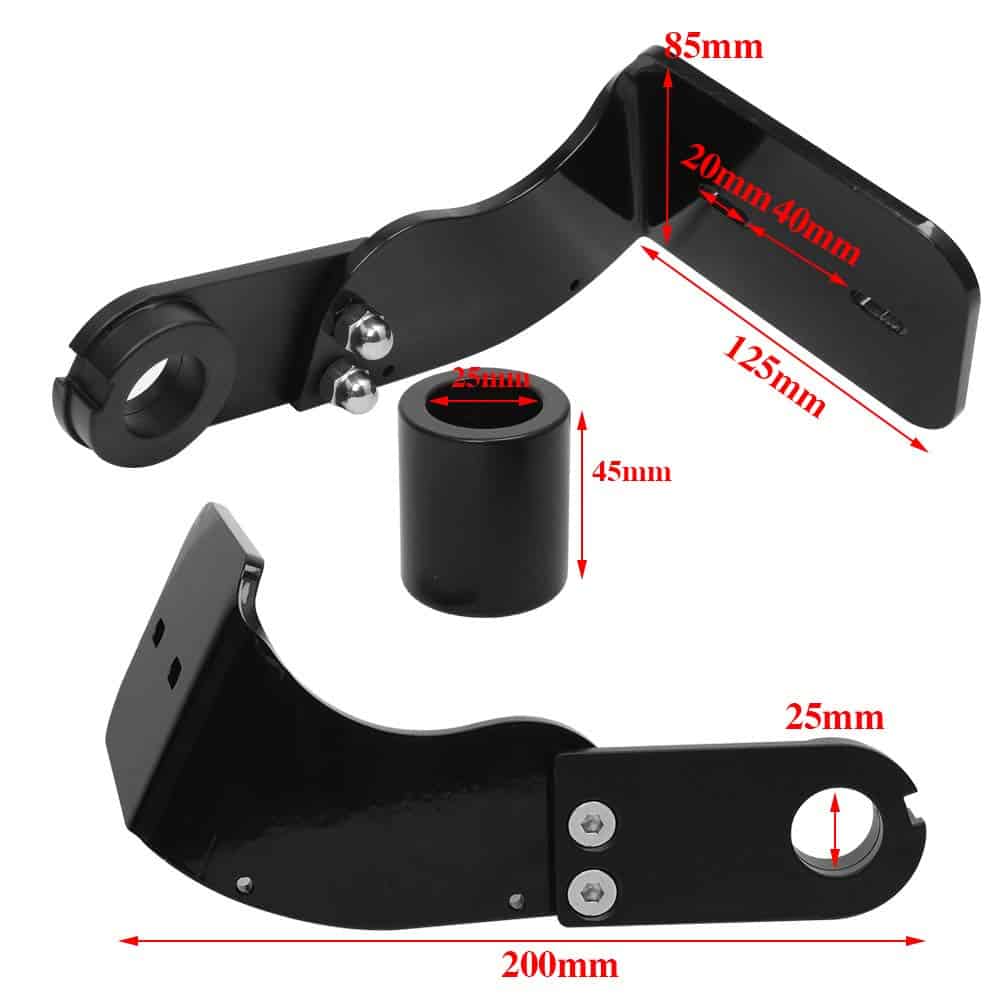 Soporte de placa de matrícula lateral para motocicleta H - Imagen 6