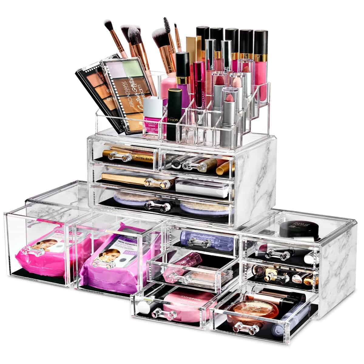 Organizador de Maquillaje Grande Sorbus - -Mármol