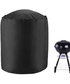 Cubierta de Barbacoa Impermeable Mayhour, Negra Redonda