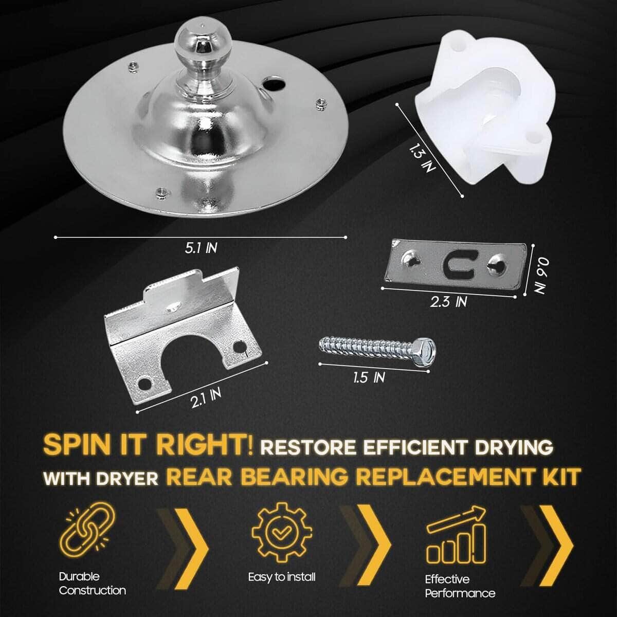 Kit de Cojinete Trasero de Tambor de Secadora Seentech - Imagen 4