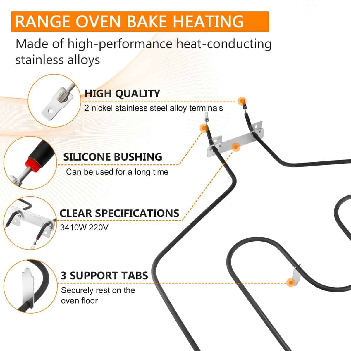 Elemento de horneado de horno WB44T10011 de Blutoget - - Imagen 3