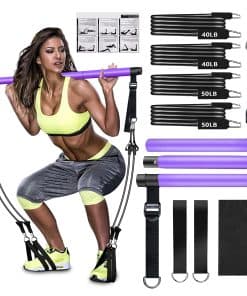 Kit de Barra de Pilates con Bandas de -Púrpura (Actualizado