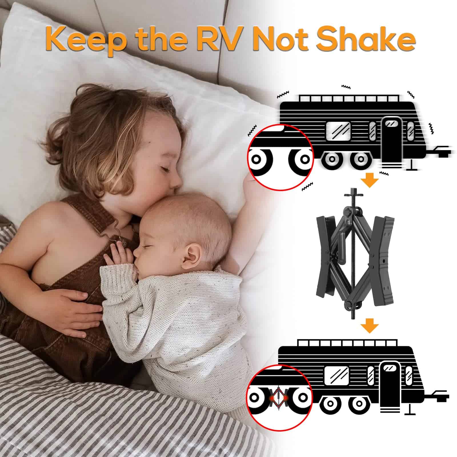 Bloque estabilizador de ruedas para remolques 2 juegos, - Imagen 8