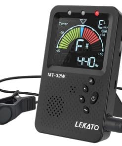 Metronomo Afinador, Recargable 3 en 1 Metronomo -Negro