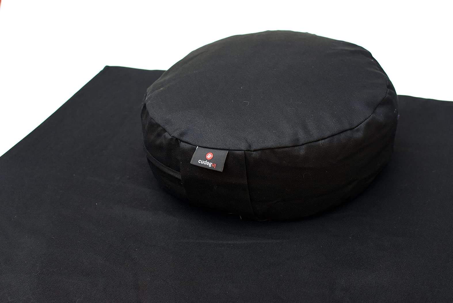 Set de Cojín de Meditación Cudegui, Zafu y -Negro - Imagen 3