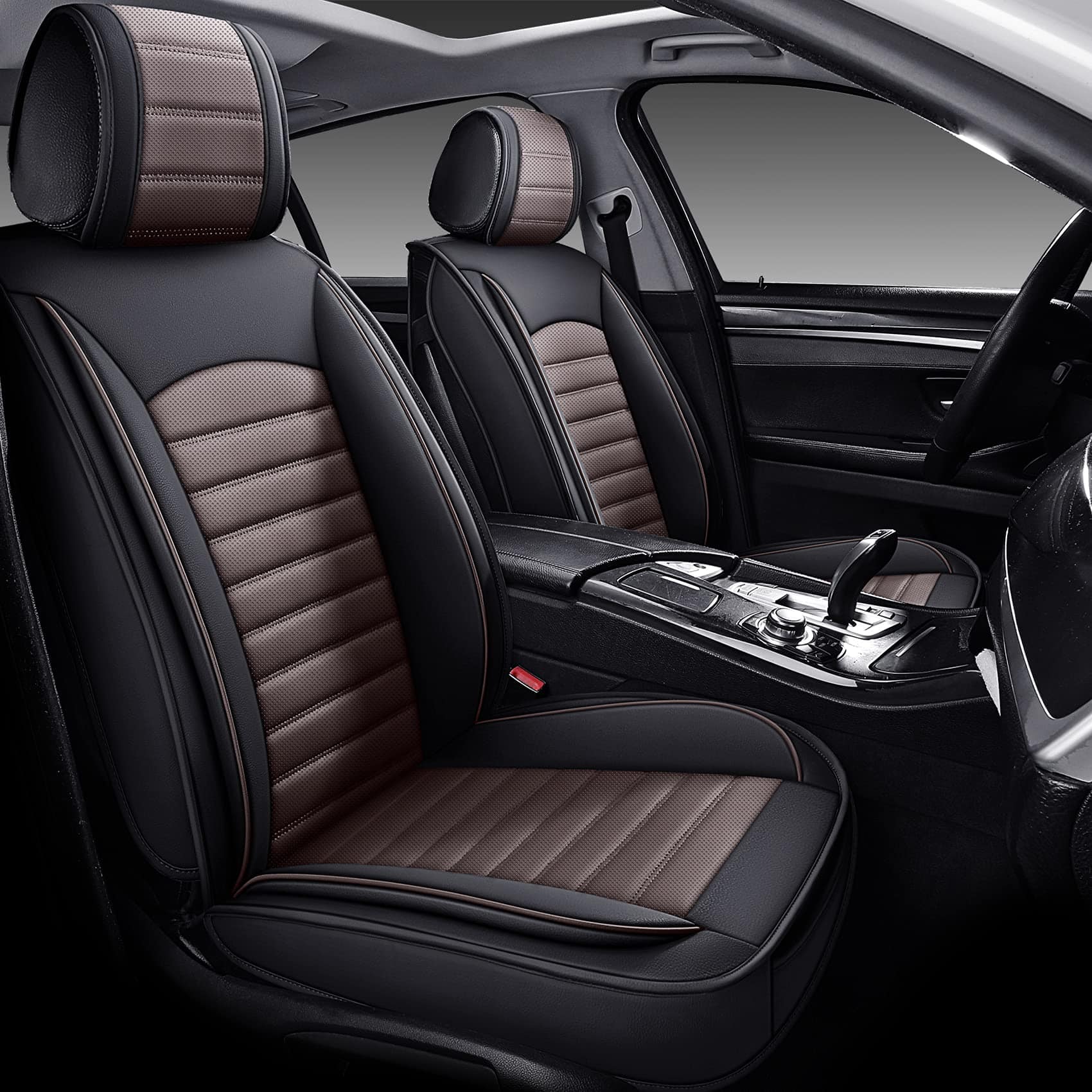 OMOKA AUTO Fundas de Asiento para Autos con Cuero