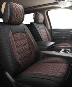 Fundas de asiento para automóvil JOJOBAY -Negro-Marrón